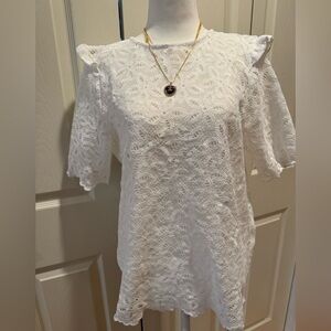 🤍 BOUTIQUE BRAND White Lace Top